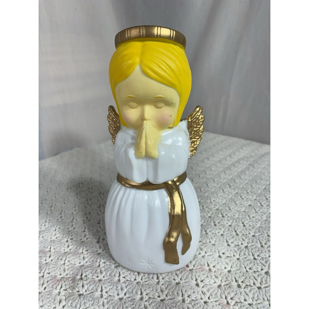 Lightup Angel Praying Holiday Time 11” Blow Mold Christmas Decoration